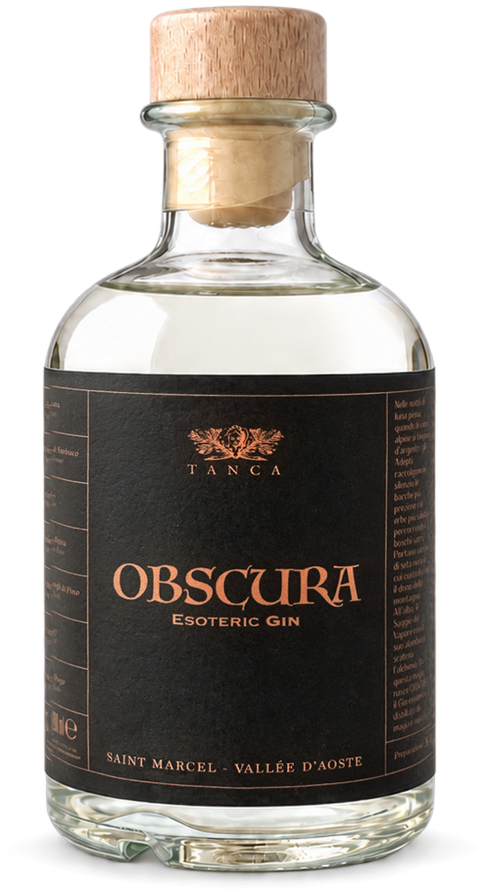 Bottiglia di Gin Obscura Esoteric Gin di Tanca
