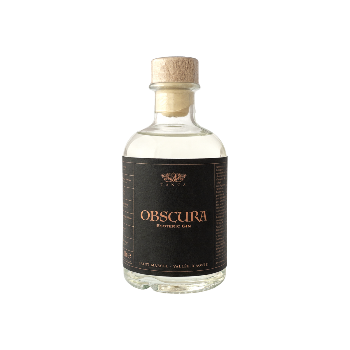Bottiglia di Gin Obscura Esoteric Gin, Saint Marcel Vallée d'Aoste, 200 ml