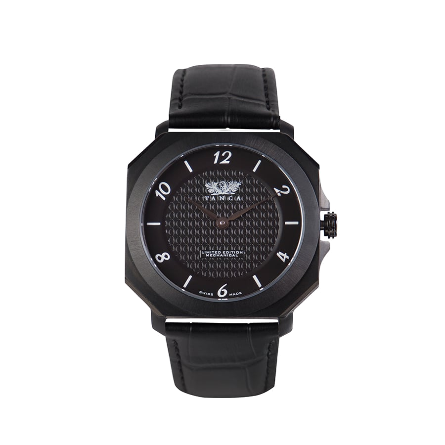 PieroUno Gentleman Attitude – Cassa Nera, Cinturino Pelle Nera
