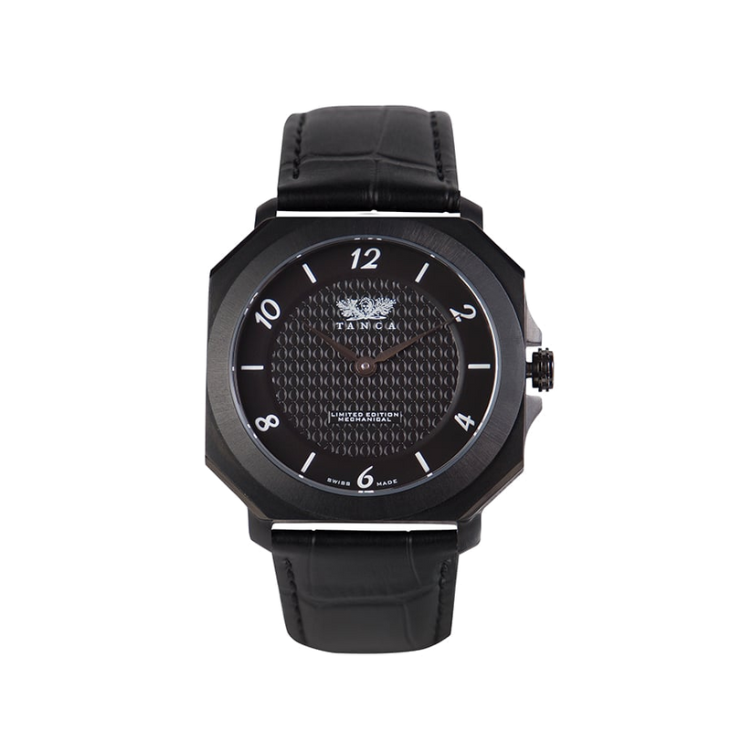 PieroUno Gentleman Attitude – Cassa Nera, Cinturino Pelle Nera